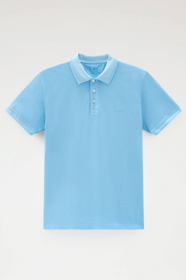 Woolrich Polo-Shirt aus Baumwolle in Blau