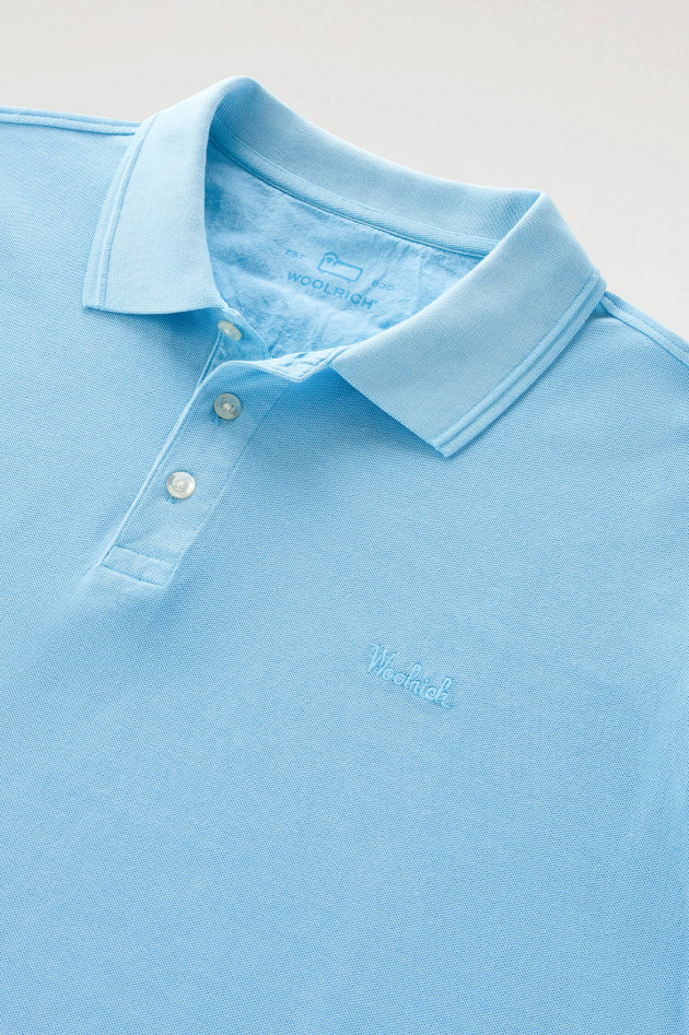 Woolrich Polo-Shirt aus Baumwolle in Blau