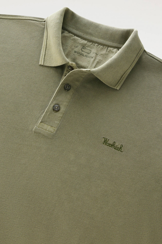 Woolrich Polo-Shirt aus Baumwolle in Oliv