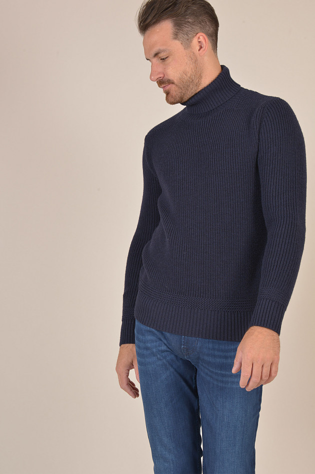 Woolrich Rollkragenpullover aus Wolle in Navy