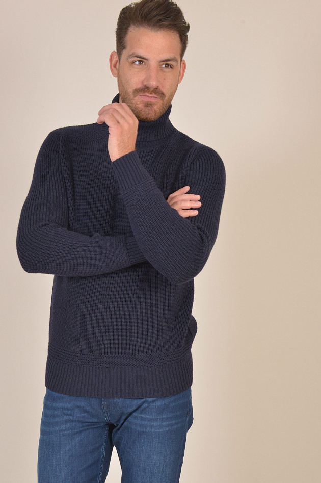 Woolrich Rollkragenpullover aus Wolle in Navy