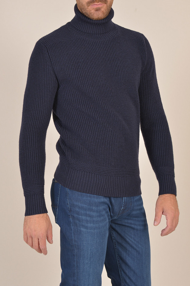 Woolrich Rollkragenpullover aus Wolle in Navy