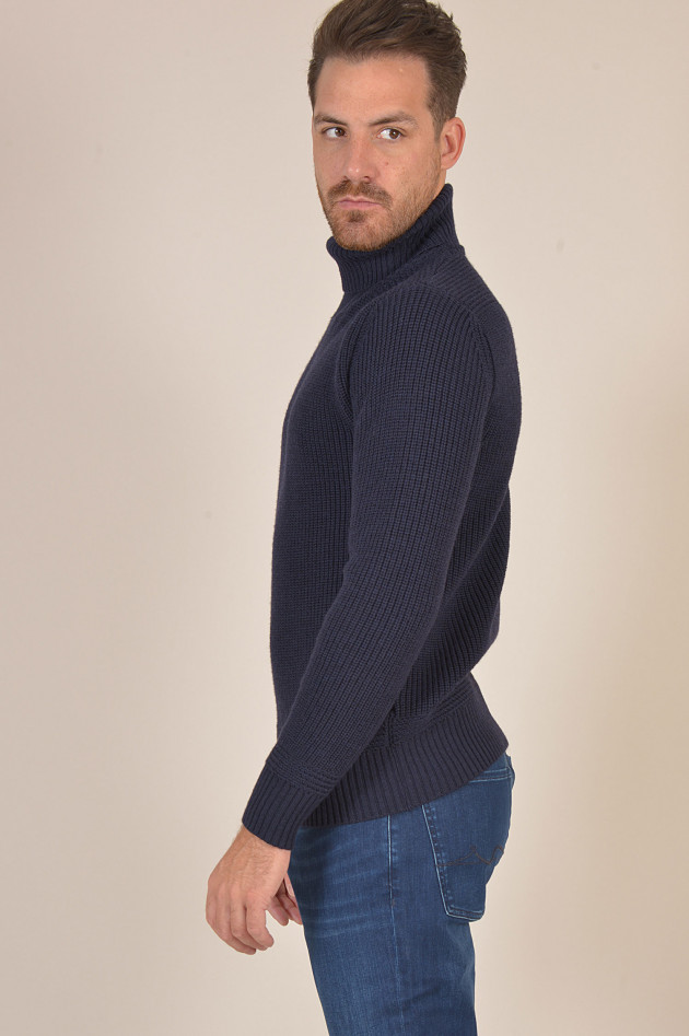 Woolrich Rollkragenpullover aus Wolle in Navy