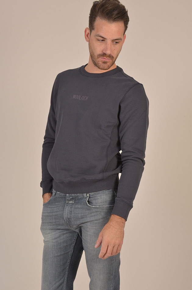 Woolrich Sweater aus Baumwolle in Antra/Blau