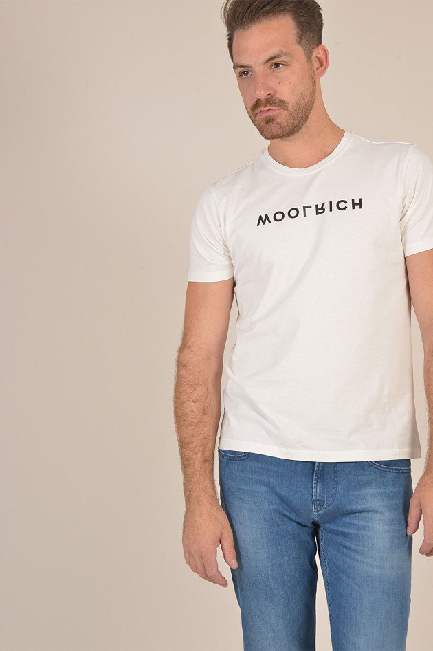 Woolrich T-Shirt aus Baumwolle in Weiß