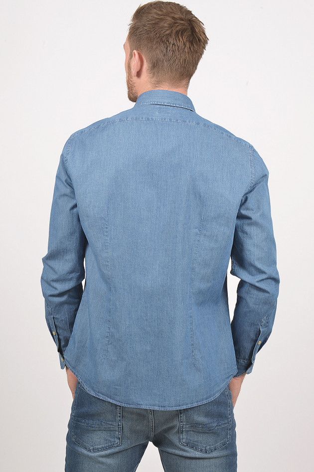 Xacus Jeanshemd in Mittelblau