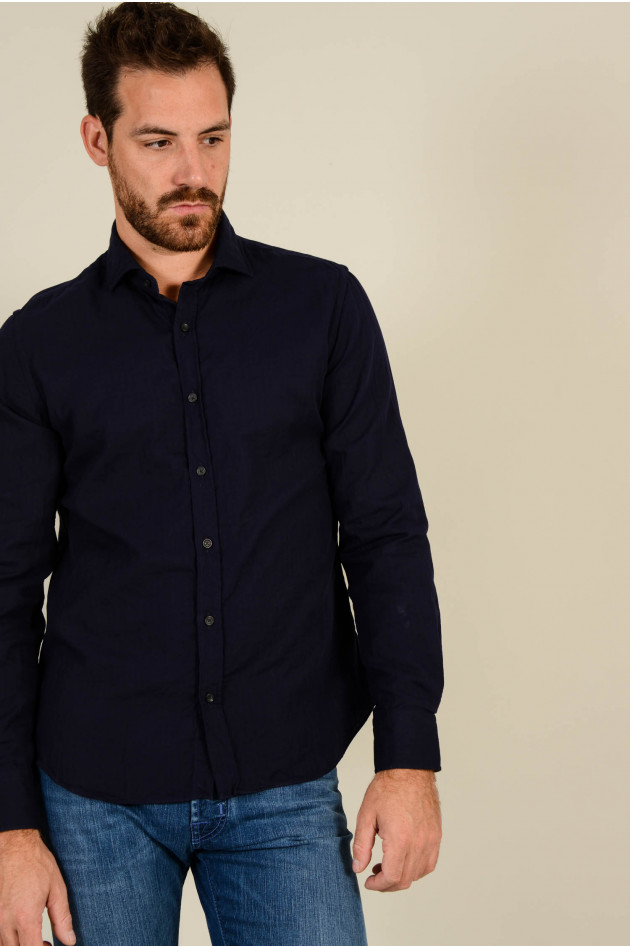 Xacus Hemd aus Baumwolle in Navy