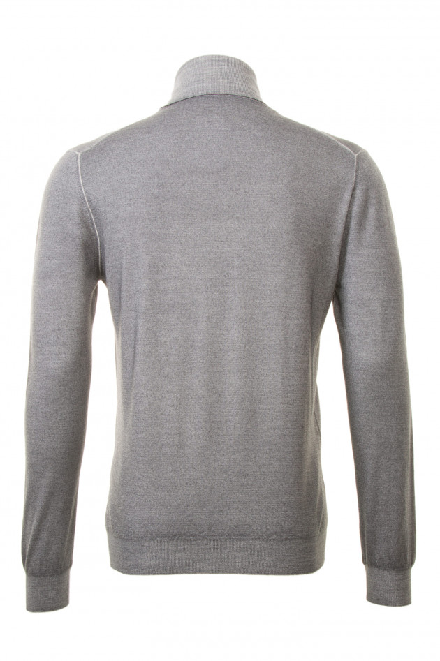 Zanieri Rollkragenpullover in Grau meliert