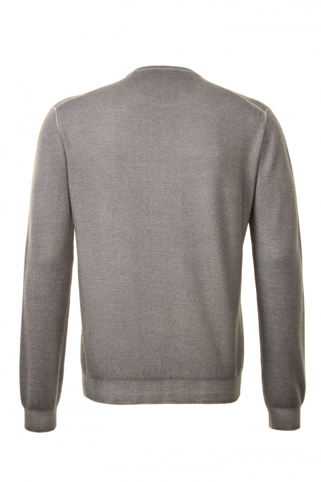 Zanieri Pullover aus Wolle in Grau meliert