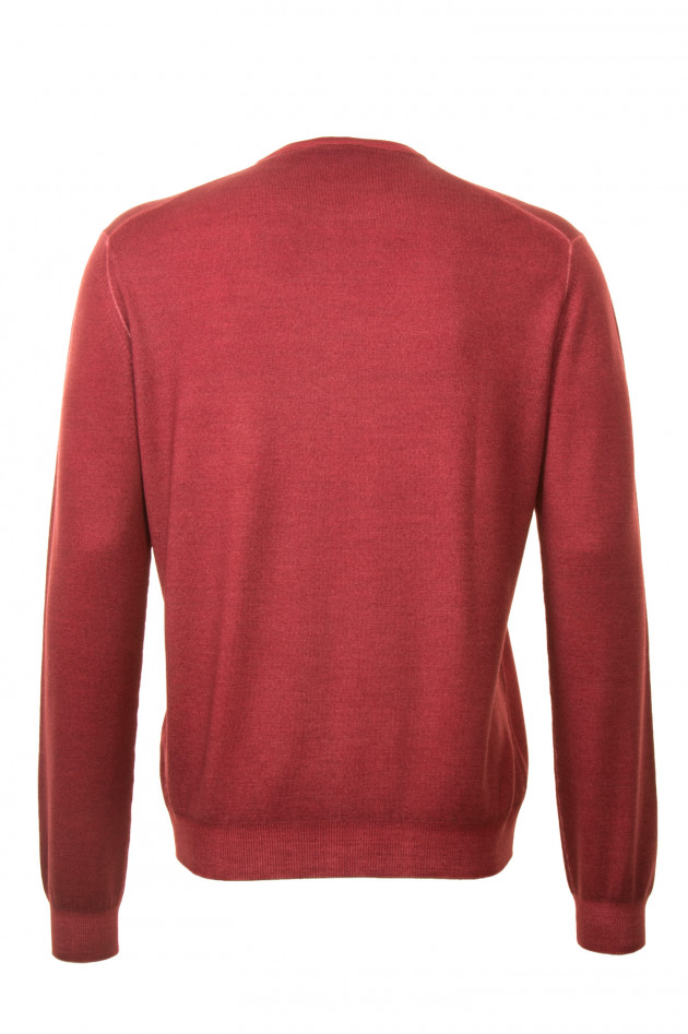 Zanieri Pullover aus Wolle in Rot meliert