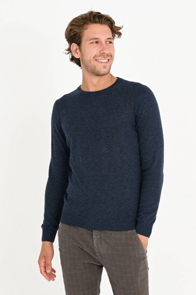 Zanieri Kaschmir Pullover in Jeansblau