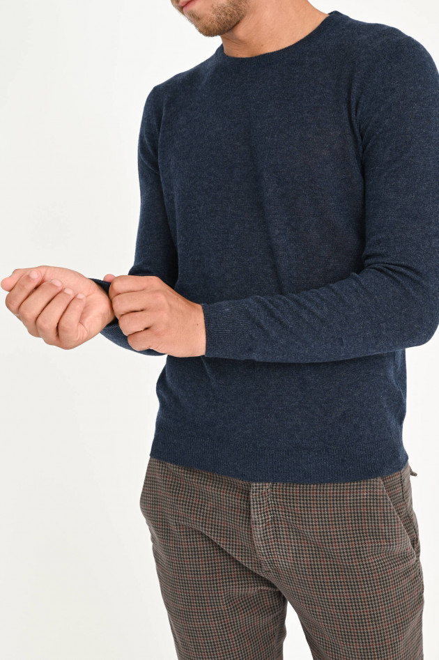 Zanieri Kaschmir Pullover in Jeansblau