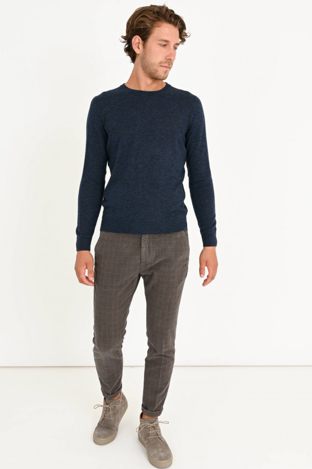 Zanieri Kaschmir Pullover in Jeansblau