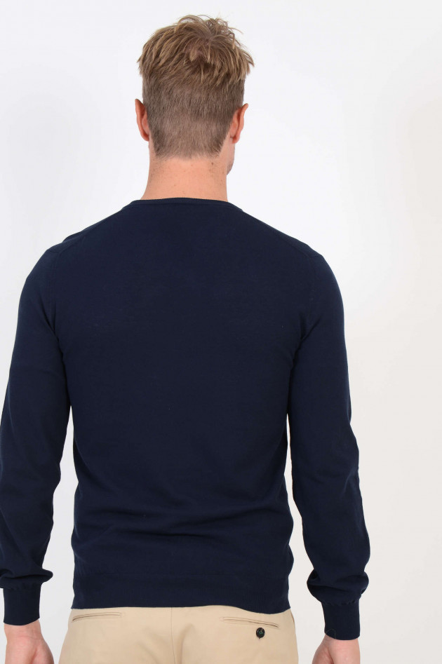 Zanieri Baumwoll Pullover in Navy