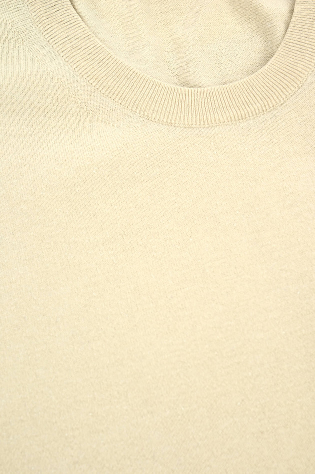 Zanieri T-Shirt aus Feinstrick in Beige