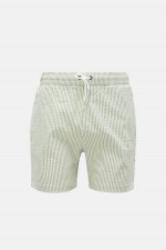 Seersucker Badehose in Grün/Weiß gestreift