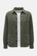 Jacke aus Leinen in Jungle Green