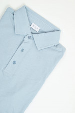 Jersey-Poloshirt in Sky