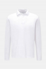 Langarm Polo-Shirt in Weiß