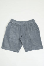 Frottee-Bermudashorts in Grau