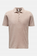 Frottee Poloshirt TERRY in Taupe