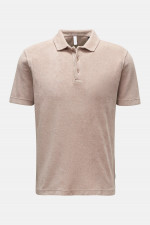Frottee Poloshirt TERRY in Taupe