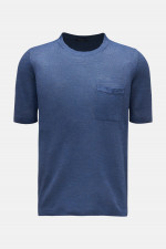Strick-Shirt LINEN KNIT TEE in Marineblau