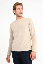 Sweatshirt aus Frottee in Beige