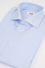 Hemd aus Baumwoll-Twill in Hellblau