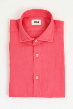 Leinenhemd in Coralpink