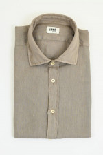 Leinenhemd in Light Olive