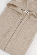 Cashmere Strick-Hoodie in Beige 