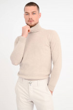 Cashmere Rollkragenpullover in Beige