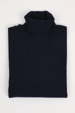 Rollkragenpullover aus Cashmere in Navy