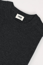Cashmere Strickpullover in Anthrazit meliert