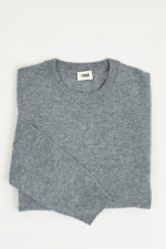 Cashmerepullover mit Rundhals in Grau