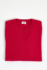 Cashmerepullover mit Rundhals in Magenta