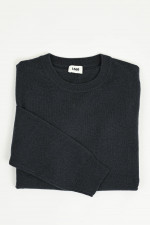 Cashmerepullover mit Rundhals in Anthrazit