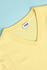 Cashmere Pullover mit V-Ausschnitt in Gelb