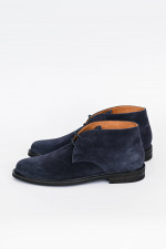 Stiefelette mit Schnürung in Navy