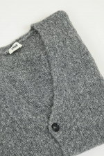 Strickweste aus Woll-Mix in Grau meliert