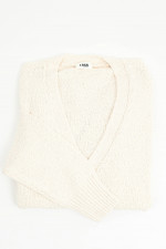 Strickweste aus Baumwolle in Creme