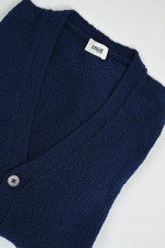 Strickweste aus  Baumwolle in Marine