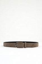 Gürtel aus Veloursleder in Taupe