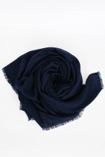 Karierter Schal aus Cashmere in Schwarz/Navy