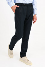 Hose MORELLO aus Schurwolle in Navy