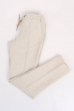 Hose aus Baumwolle und Seide in Creme