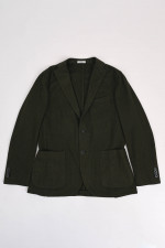 Sakko aus Wolle in Dunkelgrün