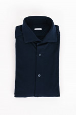 Hemd aus Baumwolljersey in Navy