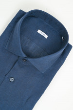 Leinenhemd in Navy